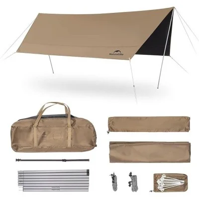 Naturehike Cloud Skies Awning Canopy Lite - Dark Brown Hexagon Vinyl-S (400*292)